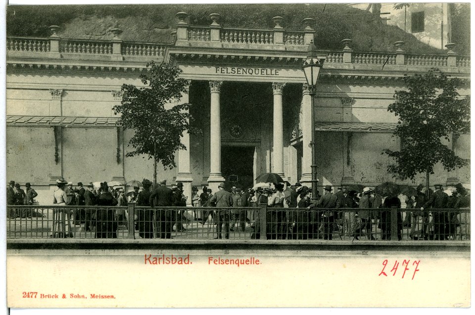 02477-Karlsbad-1902-Felsenquelle-Brück & Sohn Kunstverlag