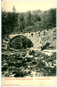 02658-Rabenau-1902-II. Eisenbahnbrücke im Rabenauer Grund-Brück & Sohn Kunstverlag