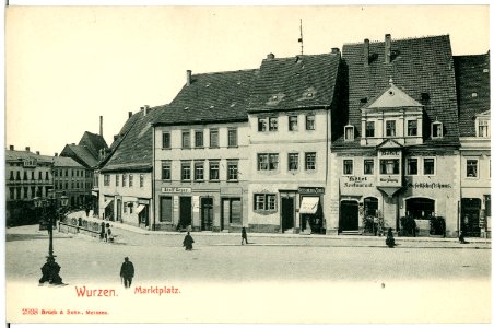 02938-Wurzen-1903-Marktplatz und Hotel Gesellschaftshaus-Brück & Sohn Kunstverlag