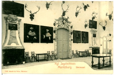 02681-Moritzburg-1902-Jagdschloß Steinsaal-Brück & Sohn Kunstverlag