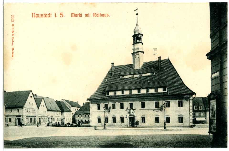 02652-Neustadt i. Sachsen-1902-Markt mit Rathaus-Brück & Sohn Kunstverlag