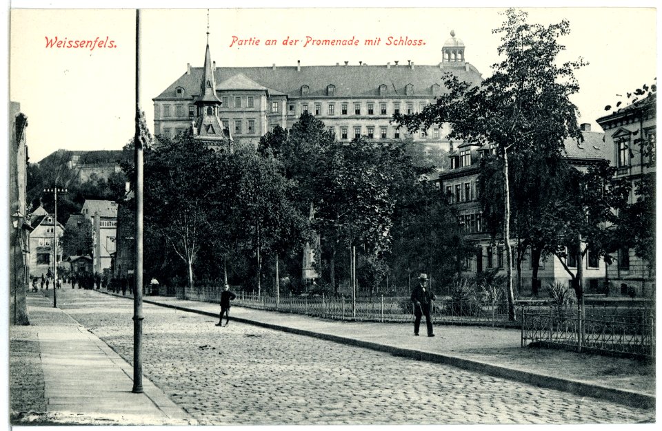 03104-Weißenfels-1903-Promenade mit Schloß-Brück & Sohn Kunstverlag