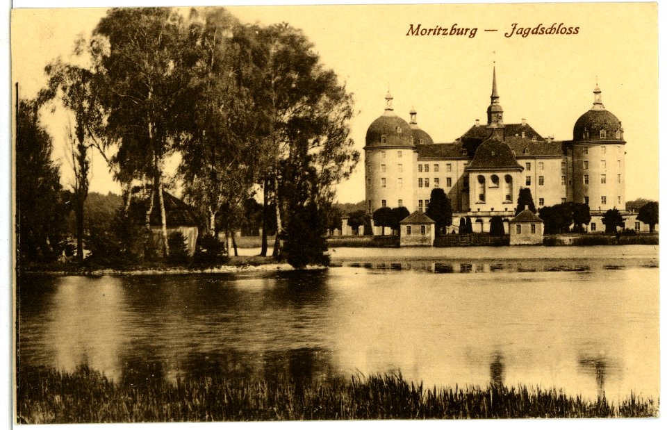 02607-Moritzburg-1902-Jagdschloß mit Schloßteich-Brück & Sohn Kunstverlag