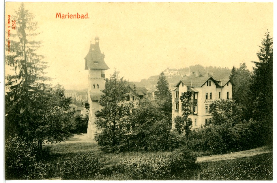 02570-Marienbad-1902-Blick in den Ort-Brück & Sohn Kunstverlag