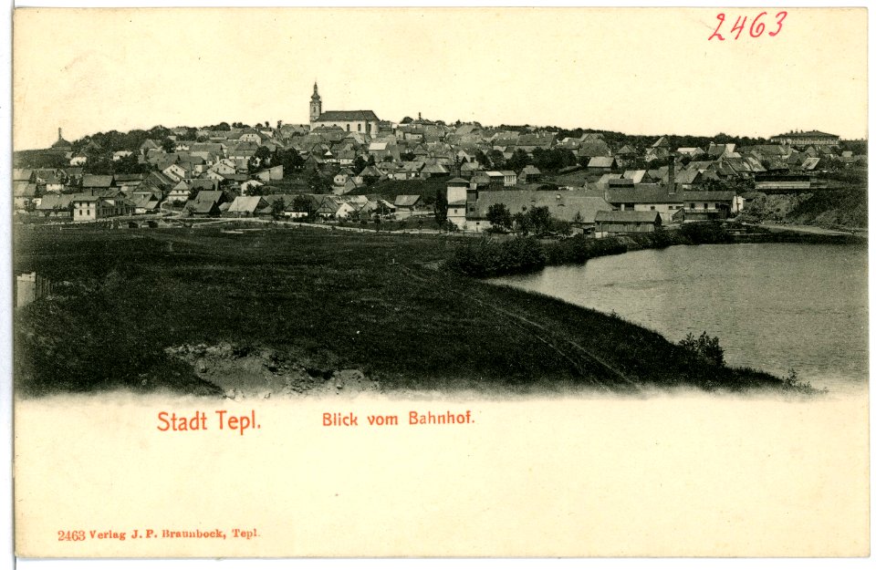 02463-Stadt Tepl-1902-Blick vom Bahnhof-Brück & Sohn Kunstverlag
