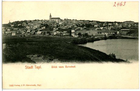 02463-Stadt Tepl-1902-Blick vom Bahnhof-Brück & Sohn Kunstverlag