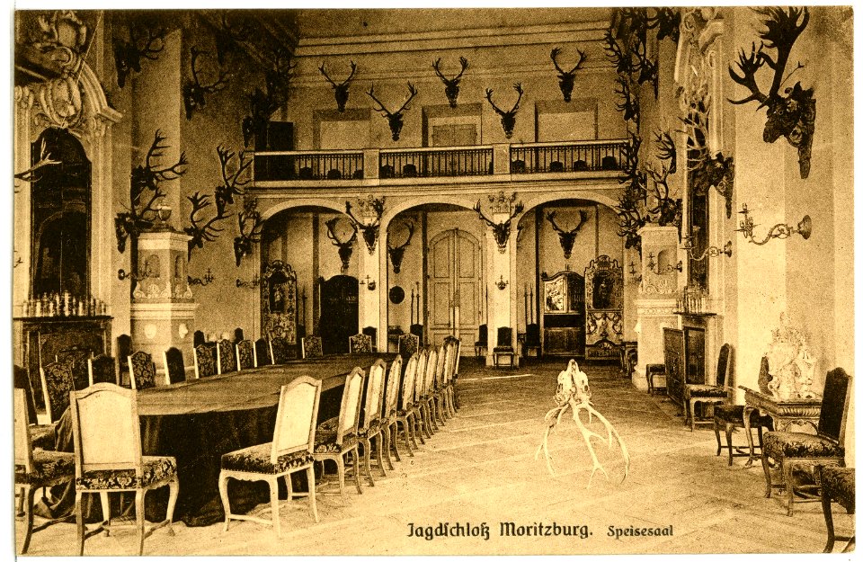 02687-Moritzburg-1902-Speisesaal-Brück & Sohn Kunstverlag