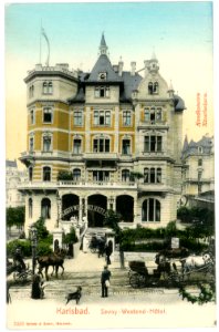 02453-Karlsbad-1902-Savoy Westend Hotel-Brück & Sohn Kunstverlag