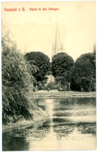 02646-Neustadt i. Sachsen-1902-Anlagen mit Teich-Brück & Sohn Kunstverlag