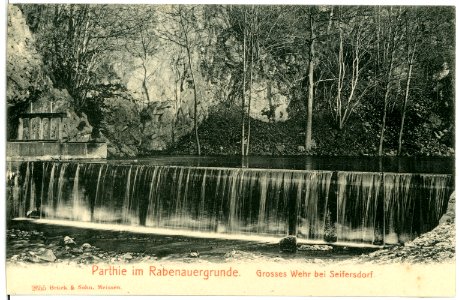 02655-Rabenau-1902-Wehr bei Seifersdorf, Rabenauer Grund-Brück & Sohn Kunstverlag