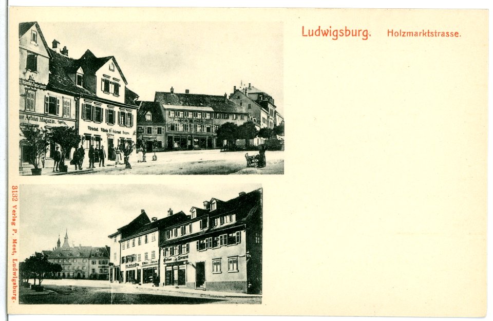 03132-Ludwigsburg-1903-Holzmarktstraße-Brück & Sohn Kunstverlag