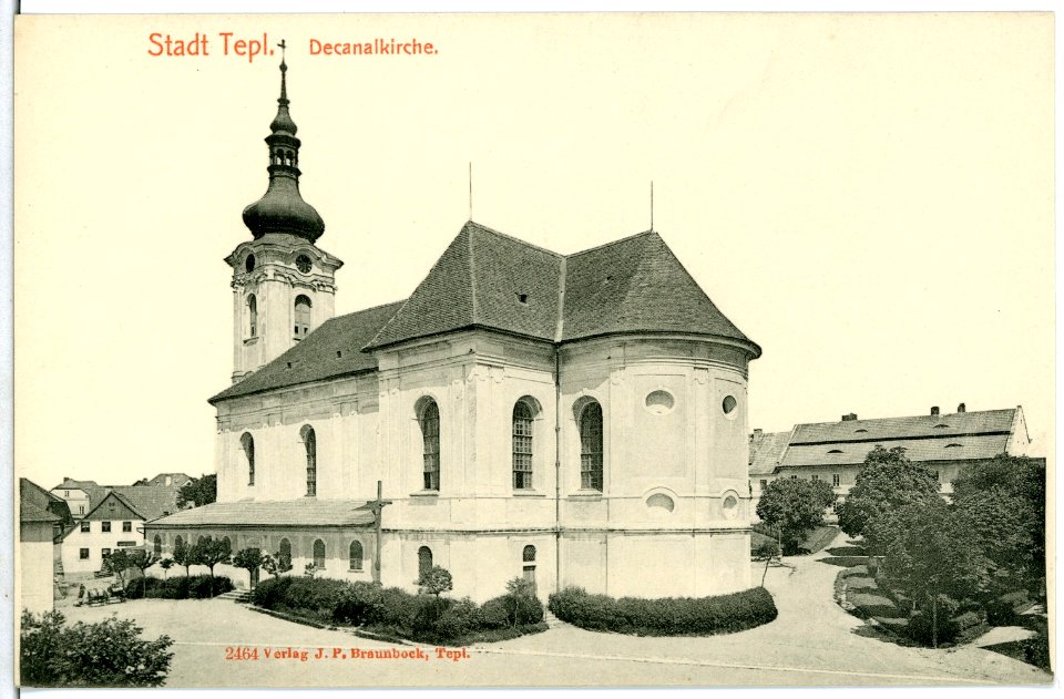 02464-Stadt Tepl-1902-Decanalkirche-Brück & Sohn Kunstverlag