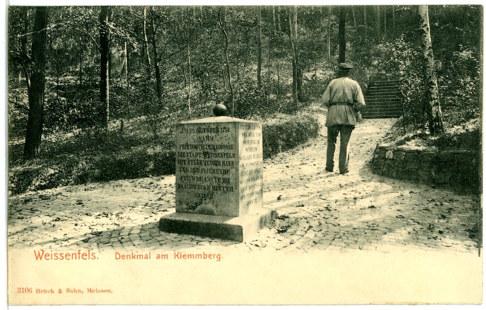03106-Weißenfels-1903-Denkmal am Klemmberg-Brück & Sohn Kunstverlag
