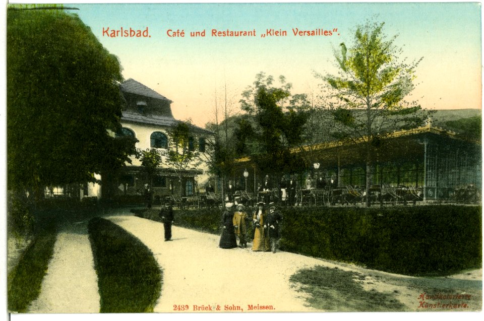02439-Karlsbad-1902-Cafe und Restaurant Klein Versailles-Brück & Sohn Kunstverlag