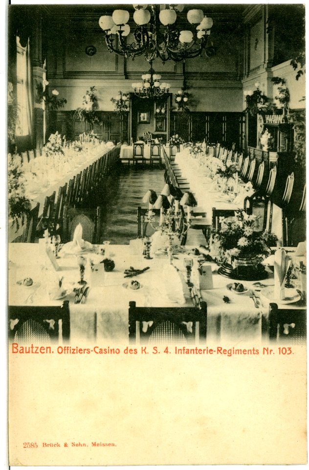 02585-Bautzen-1902-Offizierskasino des 4. Königlich Sächsischen Infanterie-Regiment Nr. 103-Brück & Sohn Kunstverlag