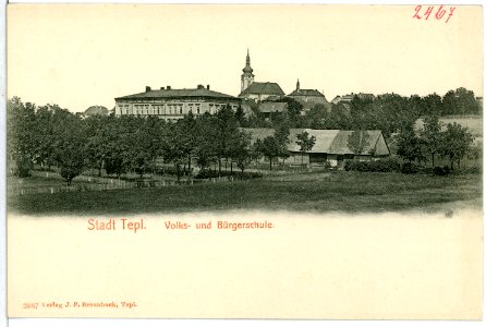 02467-Stadt Tepl-1902-Volks- und Bürgerschule-Brück & Sohn Kunstverlag
