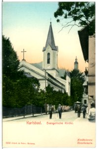 02452-Karlsbad-1902-Evangelische Kirche-Brück & Sohn Kunstverlag