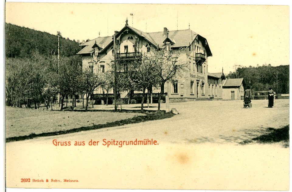 02692-Coswig-1902-Spitzgrundmühle-Brück & Sohn Kunstverlag