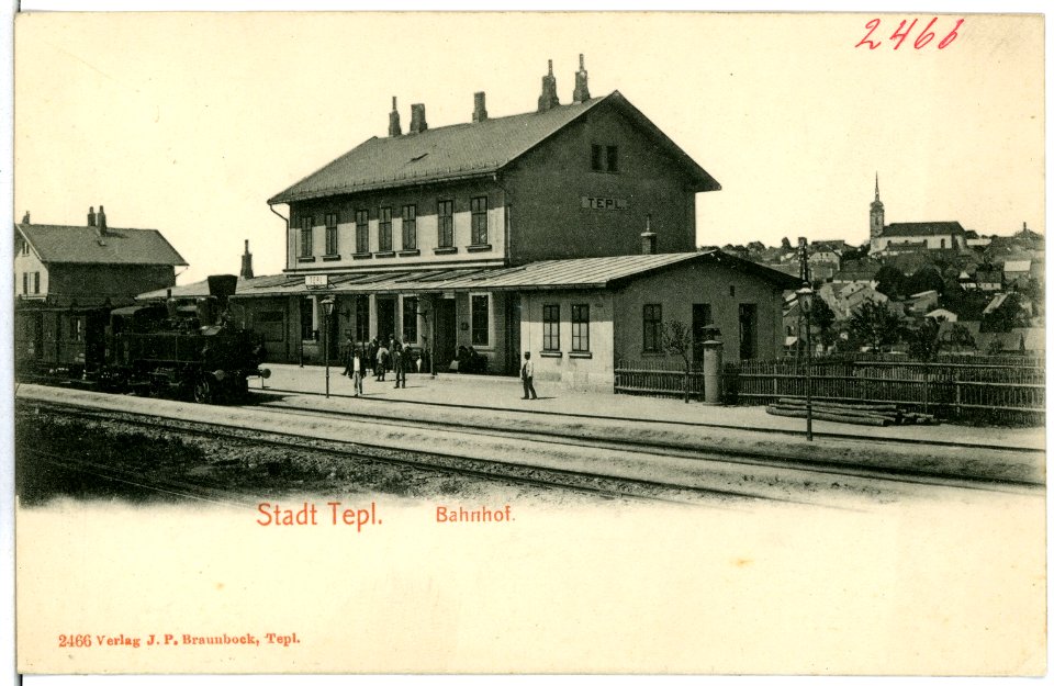 02466-Stadt Tepl-1902-Bahnhof-Brück & Sohn Kunstverlag