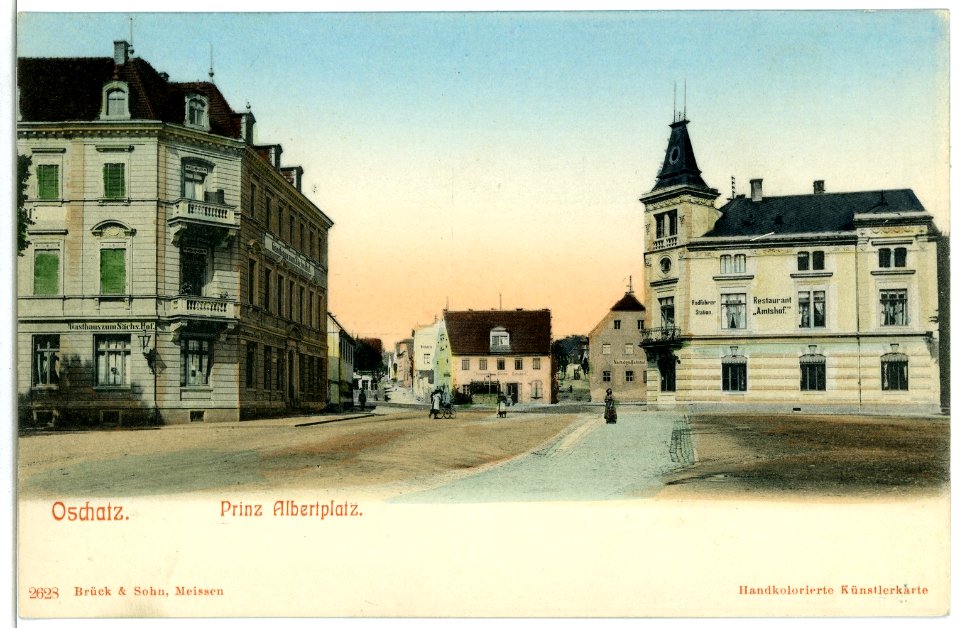 02628-Oschatz-1902-Prinz-Albert-Platz-Brück & Sohn Kunstverlag