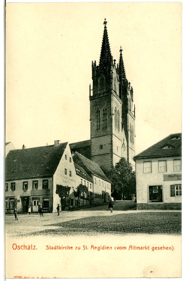 02630-Oschatz-1902-Stadtkirche St. Aegidien-Brück & Sohn Kunstverlag