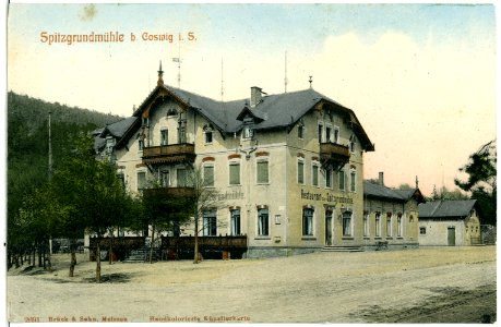 02691-Coswig-1902-Spitzgrundmühle-Brück & Sohn Kunstverlag