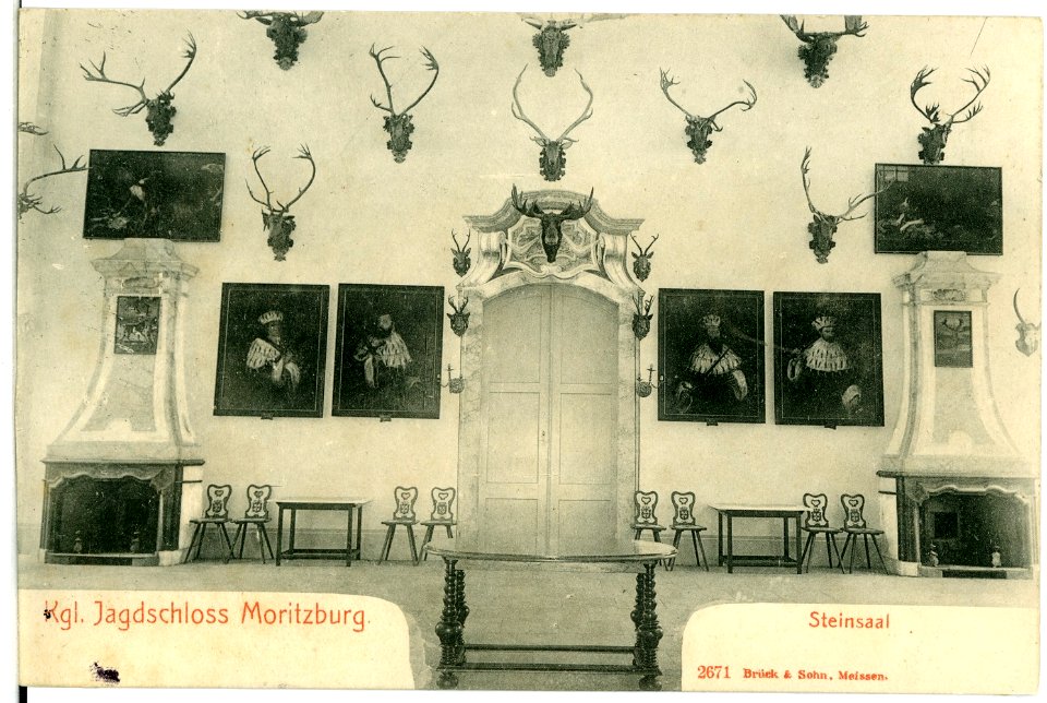 02671-Moritzburg-1902-Jagdschloß, Steinsaal-Brück & Sohn Kunstverlag