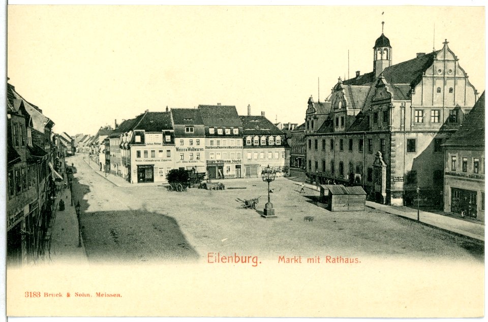 03183-Eilenburg-1903-Markt mit Rathaus-Brück & Sohn Kunstverlag