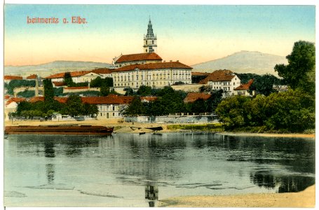 03298-Leitmeritz-1903-Blick über die Elbe nach Leitmeritz-Brück & Sohn Kunstverlag
