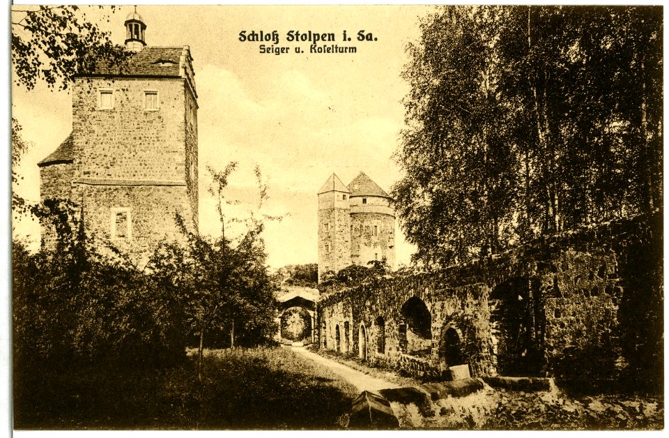 02621-Stolpen-1902-Schloß Seiger und Coselturm-Brück & Sohn Kunstverlag