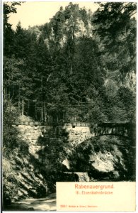 02661-Rabenau-1902-III. Eisenbahnbrücke im Rabenauer Grund-Brück & Sohn Kunstverlag