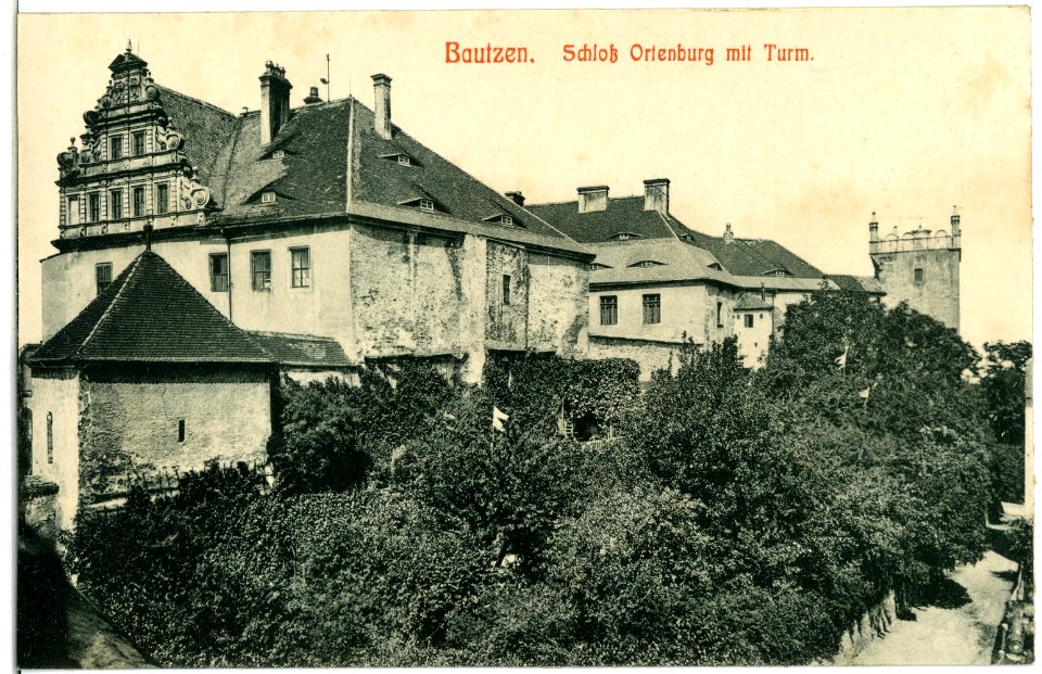 03157-Bautzen-1903-Schloß Ortenburg mit Turm-Brück & Sohn Kunstverlag
