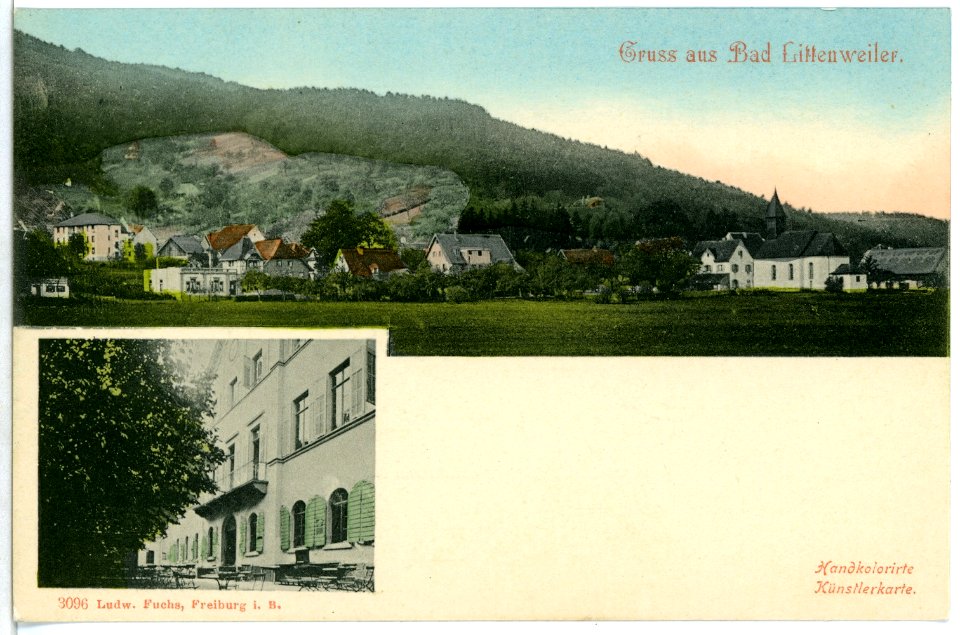 03096-Bad Littenweiler-1903-Ortsansicht-Brück & Sohn Kunstverlag