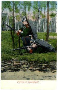 02666-Seifersdorf-1902-1. Königlich Sächsisches Pionier-Bataillon Nr. 12 Pioniere im Feuergefecht-Brück & Sohn Kunstverlag