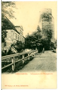 03191-Liebenwerda-1903-Schloßturm und Amtsgericht-Brück & Sohn Kunstverlag