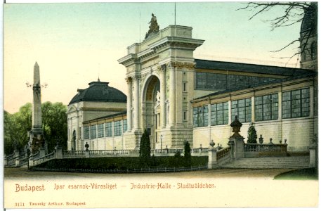 03171-Budapest-1903-Industriehalle, Stadtwäldchen-Brück & Sohn Kunstverlag