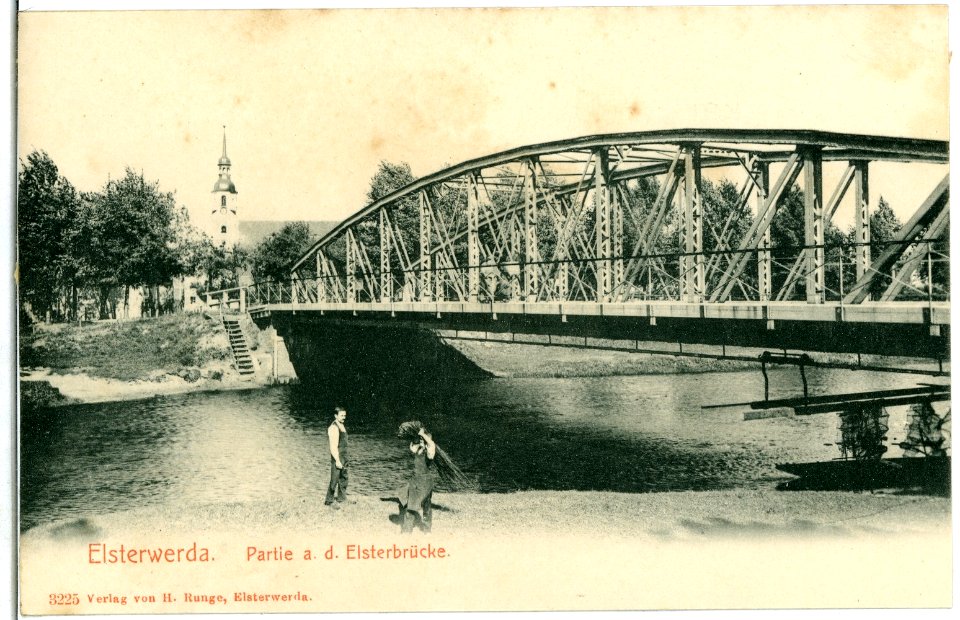 03225-Elsterwerda-1903-Elsterbrücke und Elster-Brück & Sohn Kunstverlag
