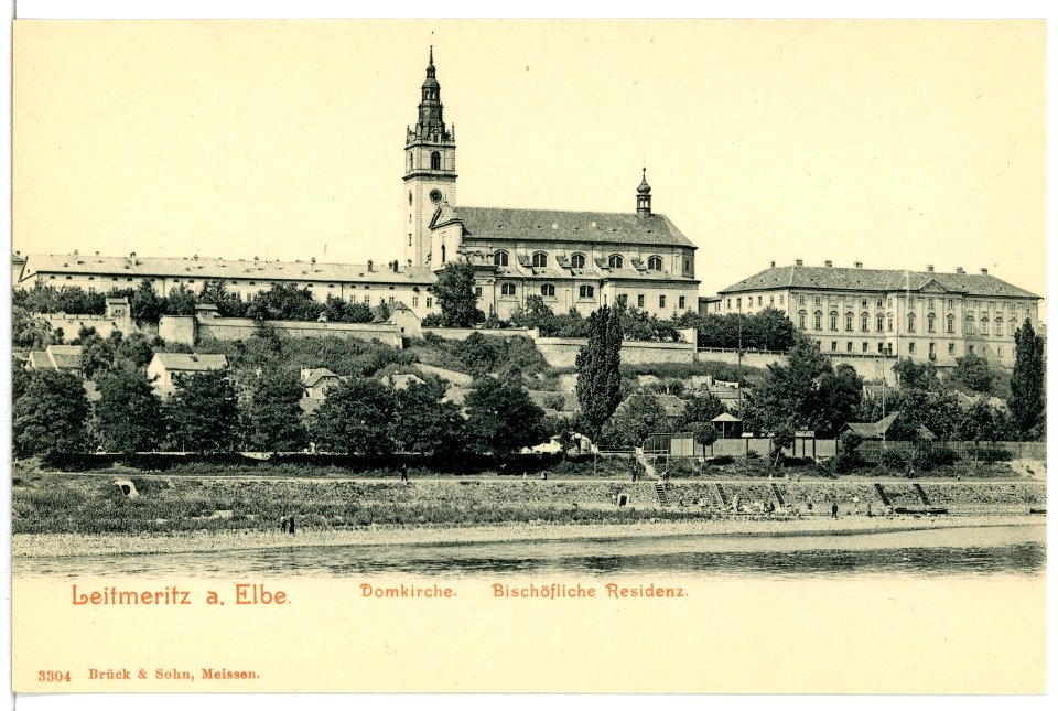 03304-Leitmeritz-1903-Domkirche Bischöfliche Residenz-Brück & Sohn Kunstverlag