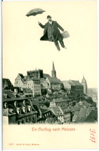 03137-Meißen-1903-Burgberg, Fliegender Mann-Brück & Sohn Kunstverlag