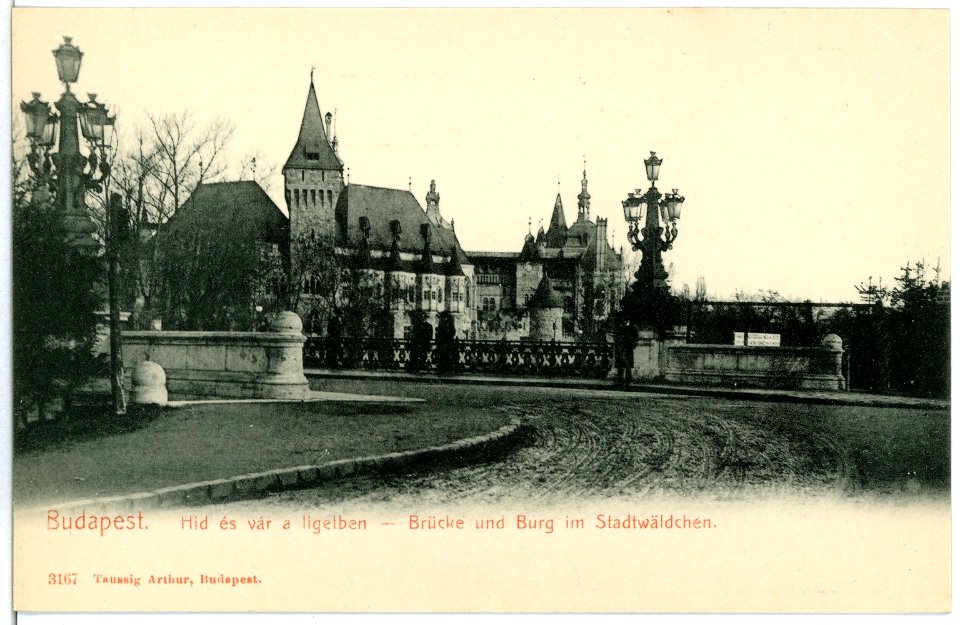 03167-Budapest-1903-Stadtwäldchen, Brücke, Burg-Brück & Sohn Kunstverlag