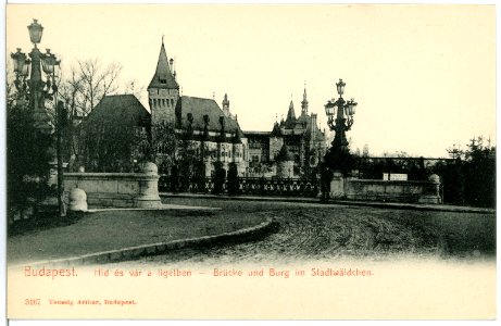 03167-Budapest-1903-Stadtwäldchen, Brücke, Burg-Brück & Sohn Kunstverlag