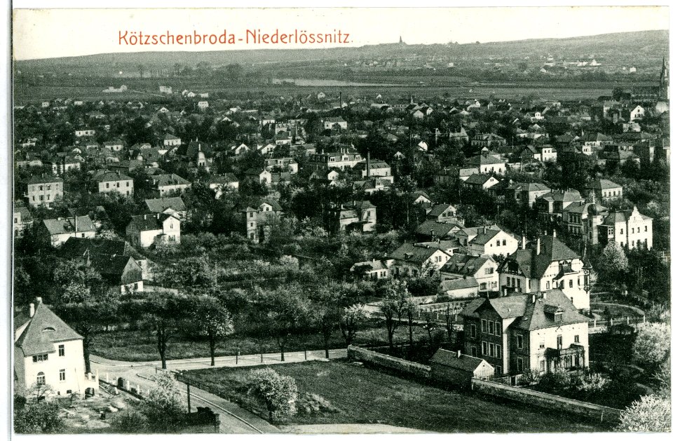 02818-Kötzschenbroda-1903-Niederlößnitz- Blick auf Radebeul-Brück & Sohn Kunstverlag
