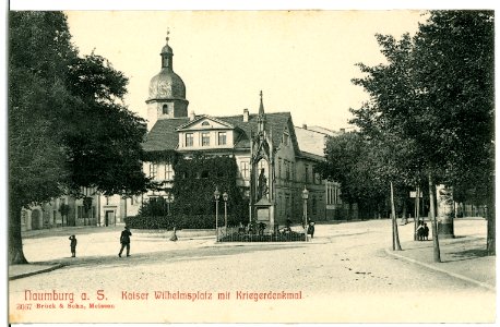 03067-Naumburg-1903-Wilhelmsplatz mit Kriegerdenkmal-Brück & Sohn Kunstverlag