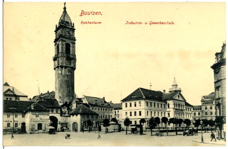03152-Bautzen-1903-Reichenturm, Industrie- und Gewerbeschule-Brück & Sohn Kunstverlag
