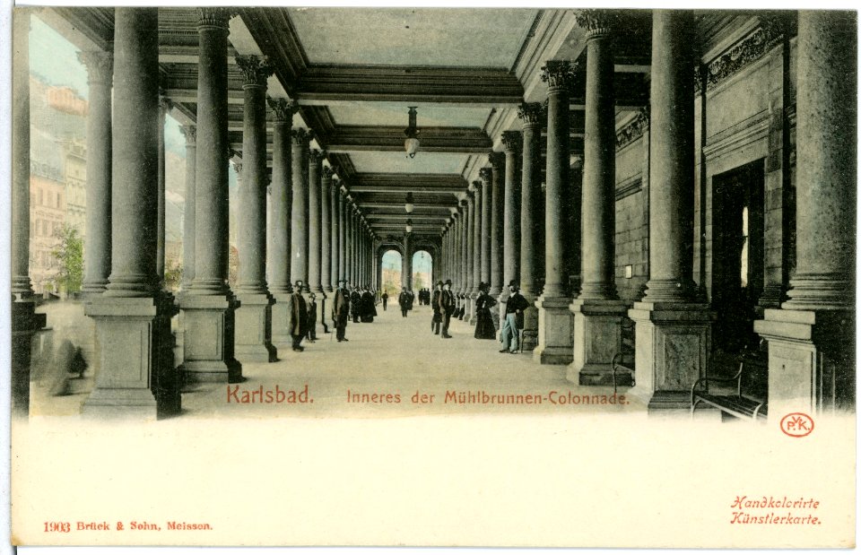 01903-Karlsbad-1901-Innere der Mühlbrunnen-Colonade-Brück & Sohn Kunstverlag