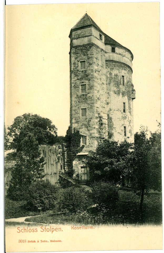 03018-Stolpen-1903-Coselturm-Brück & Sohn Kunstverlag