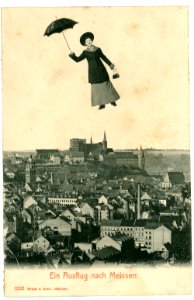 03222-Meißen-1903-Blick auf die Stadt - Fliegende Frau-Brück & Sohn Kunstverlag