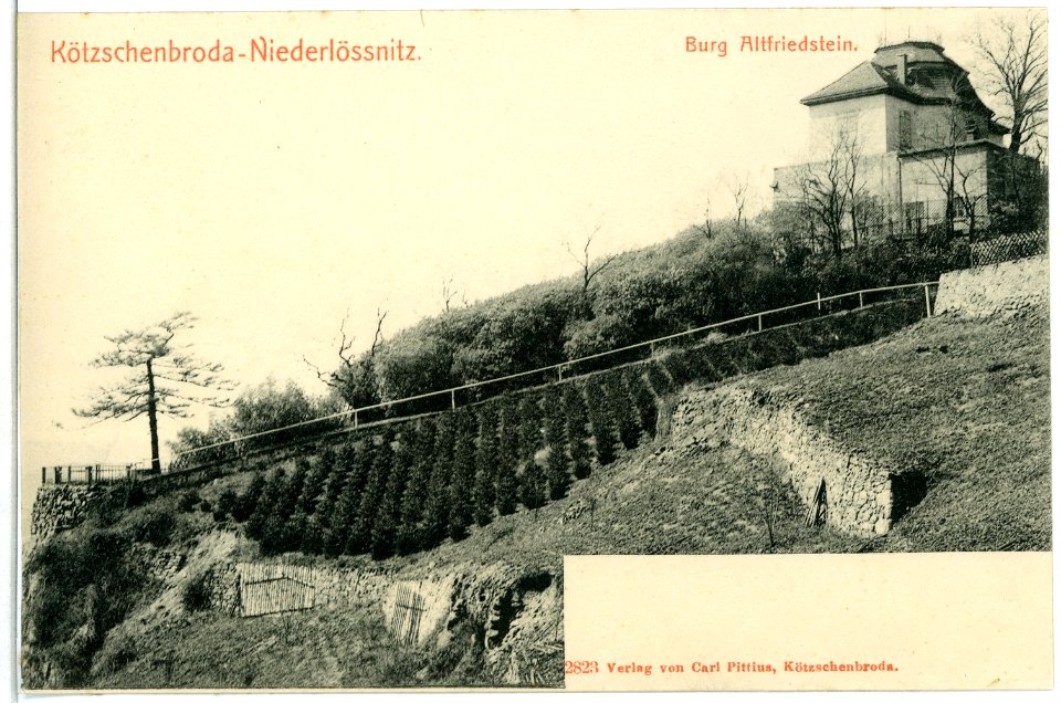 02823-Kötzschenbroda-1903-Niederlößnitz - Burg Altfriedstein-Brück & Sohn Kunstverlag