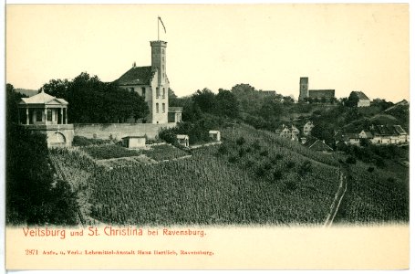 02871-Ravensburg-1903-Veitsburg und St. Christina-Brück & Sohn Kunstverlag