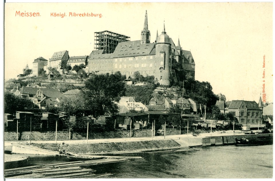 03093-Meißen-1903-Albrechtsburg, Burgberg-Brück & Sohn Kunstverlag